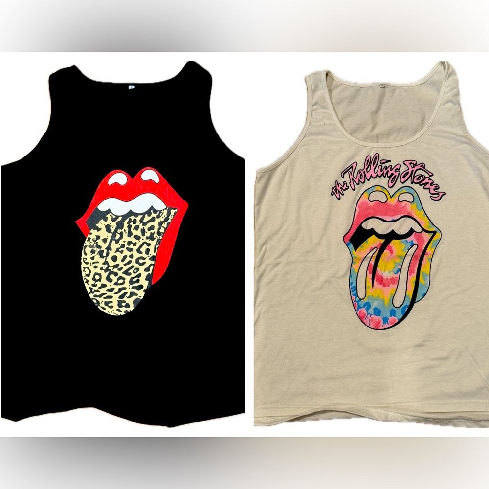 Women’s - set of 2 Rolling Stones oversized tanks - Size L